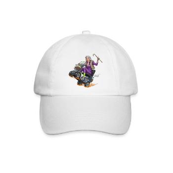 Granny Purple auf Renn-Elektroroller - Baseballkappe - Weiß/Weiß - Vorne