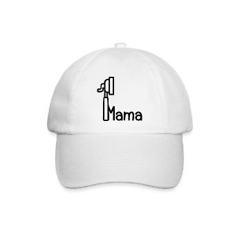 Siebträgermaschine Kaffee Mama - Baseballkappe - Weiß/Weiß - Vorne