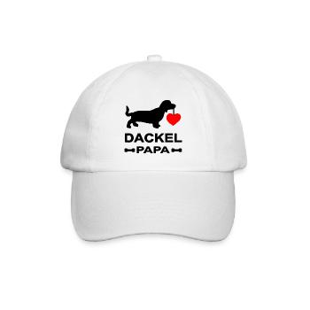 Dackel - Baseballkappe - Weiß/Weiß - Vorne