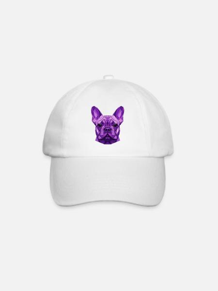 Violetter Polygonhund - Baseballkappe - Weiß/Weiß