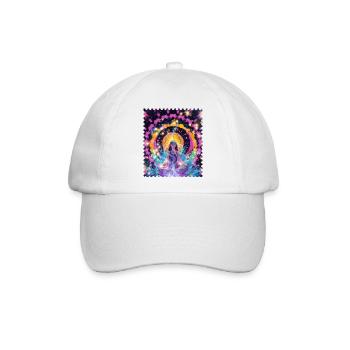 Mandala Meditation Aura - Baseballkappe - Weiß/Weiß - Vorne