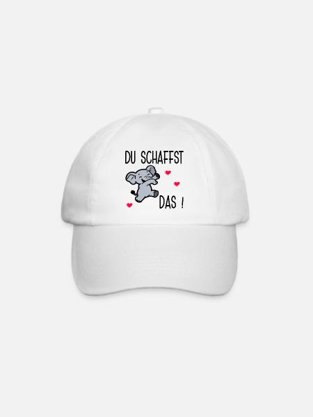 Prüfungen Arbeit - Du schaffst das - Baseballkappe - Weiß/Weiß