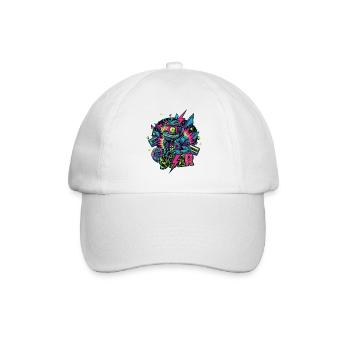 Neopunk Frosch - Baseballkappe - Weiß/Weiß - Vorne