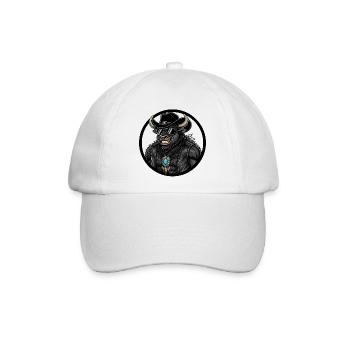Western-Bull Cowboy-Stier mit Turquoise - Baseballkappe - Weiß/Weiß - Vorne