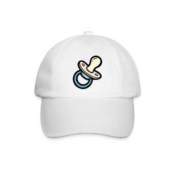Baby verkünden - Schnuller 2026 - Baseballkappe - Weiß/Weiß - Vorne