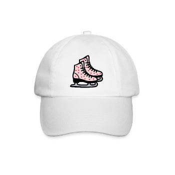 Valentinstag Schlittschuhlaufen - Baseballkappe - Weiß/Weiß - Vorne