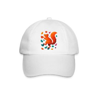 Bouldern Eichhörnchen Klettern Motivation Geschenk - Baseballkappe - Weiß/Weiß - Vorne