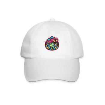 Bunte Flusslandschaft Candystyle - Baseballkappe - Weiß/Weiß - Vorne