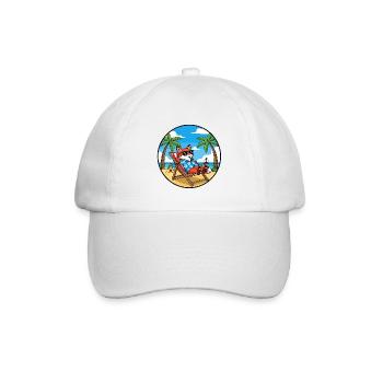 Coole Fox Beach Urlaub Sommerstimmung - Baseballkappe - Weiß/Weiß - Vorne
