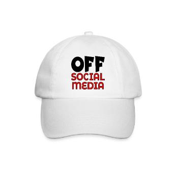 AUSSERHALB DER SOZIALEN MEDIEN - Baseballkappe - Weiß/Weiß - Vorne