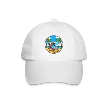 Coole Koala-Strandferien-Sommerstimmung - Baseballkappe - Weiß/Weiß - Vorne