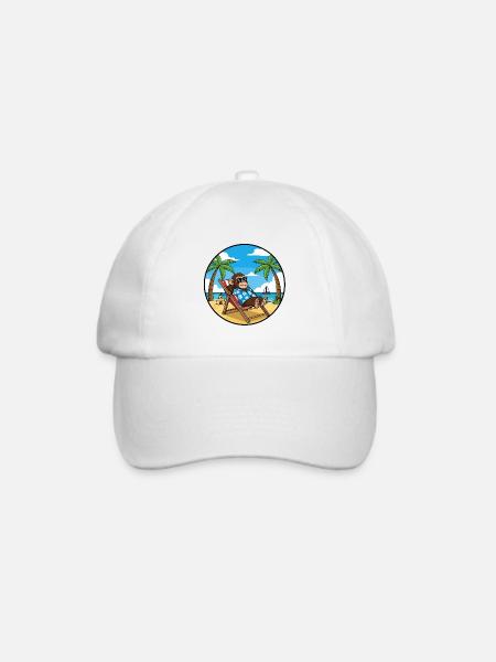 Coole Monkey Beach Vacation Summer Vibes - Baseballkappe - Weiß/Weiß