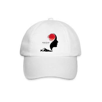 Sonnenmond-Silhouette mit rotem Orb - Baseballkappe - Weiß/Weiß - Vorne
