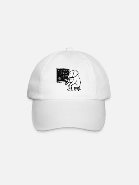 Professor Elephant - Baseballkappe - Weiß/Weiß