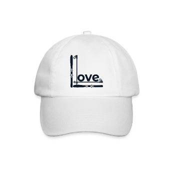 Winter Love Ski - Baseballkappe - Weiß/Weiß - Vorne