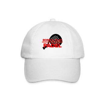 Born to Padel, Racket Born! Smash it - Baseballkappe - Weiß/Weiß - Vorne