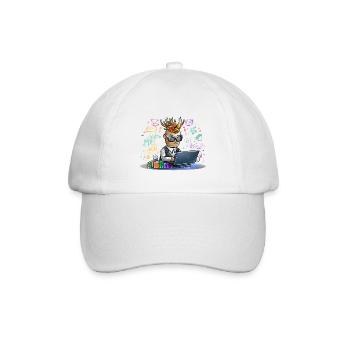 Höllischer Designer am Laptop - Baseballkappe - Weiß/Weiß - Vorne