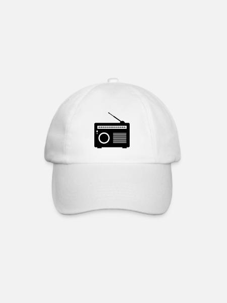 Radio - Baseballkappe - Weiß/Weiß