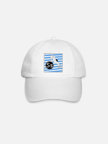 S wie Seepferdchen - Baseballkappe - Weiß/Weiß