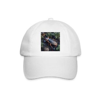 Waldschabe im Detail – Realistisches Insekt Makro - Baseballkappe - Weiß/Weiß - Vorne