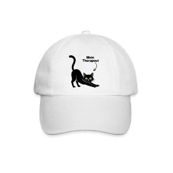MEINE KATZE IST MEIN THERAPEUT😻 CATLOVER FELLNASE - Baseballkappe - Weiß/Weiß - Vorne