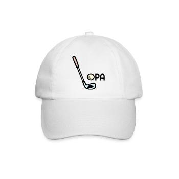 Golf Opa Golfschläger - Baseballkappe - Weiß/Weiß - Vorne