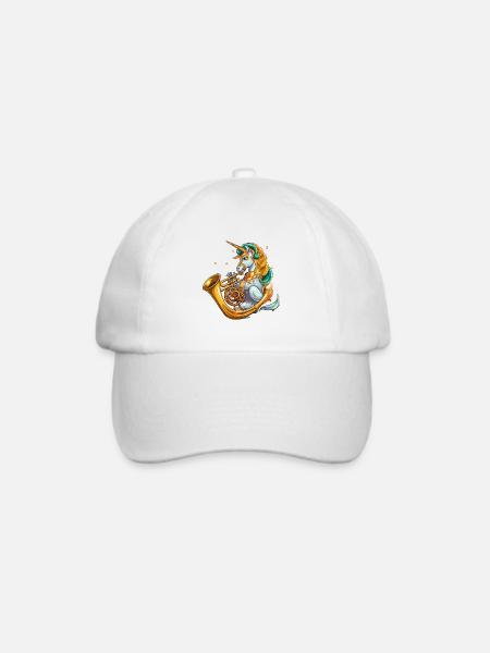 Unicorn Tuba Groove - Baseballkappe - Weiß/Weiß