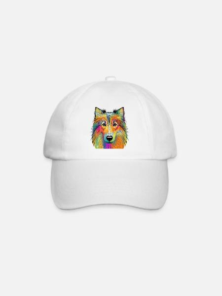 Collie - Baseballkappe - Weiß/Weiß