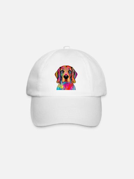 Beagle - Baseballkappe - Weiß/Weiß