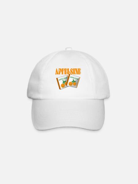 Halloren Frukas Apfelsine - Baseballkappe - Weiß/Weiß
