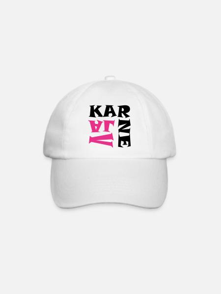 Karneval in Pink/Schwarz - Baseballkappe - Weiß/Weiß