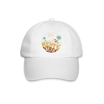 Rente Vibes Strandretro 2026 Vintage - Baseballkappe - Weiß/Weiß - Vorne