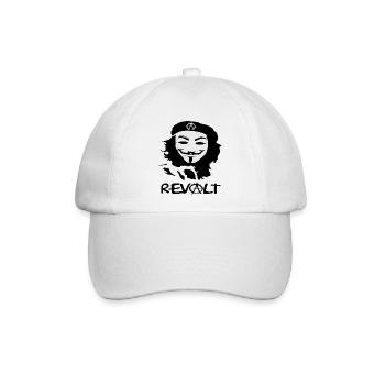 Maskierte Anarchie Silhouette - Baseballkappe - Weiß/Weiß - Vorne