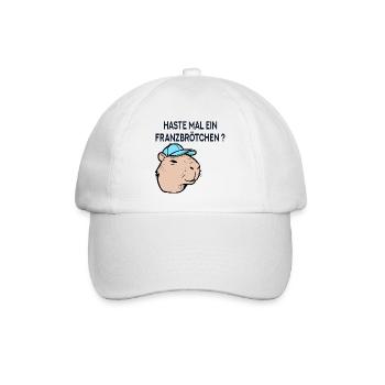 Franzbrötchen Hamburg Capybara - Baseballkappe - Weiß/Weiß - Vorne