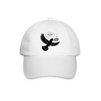 Taube Heilig Christlich - Baseballkappe - Weiß/Weiß - Vorne
