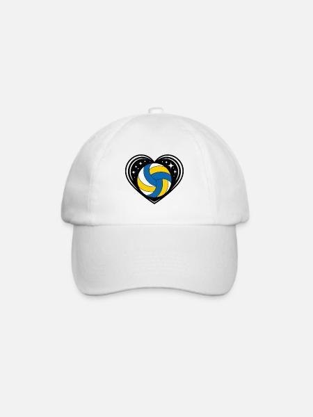 Volleyball Galaxy - Baseballkappe - Weiß/Weiß