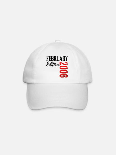 21. Geburtstag – Februar 2006 - Baseballkappe - Weiß/Weiß