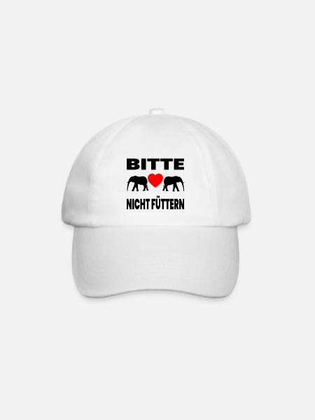 Elefanten - Baseballkappe - Weiß/Weiß