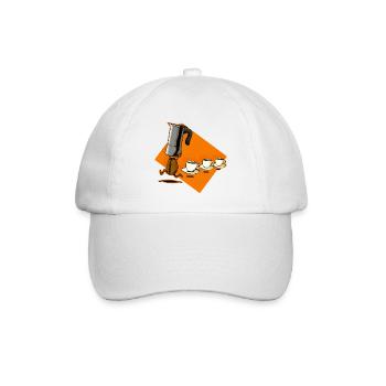 Kaffeezeit - Baseballkappe - Weiß/Weiß - Vorne