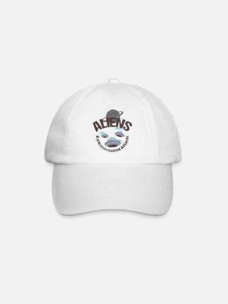 Alien-Begegnungen: Außerirdische Luftschiffe - Baseballkappe - Weiß/Weiß
