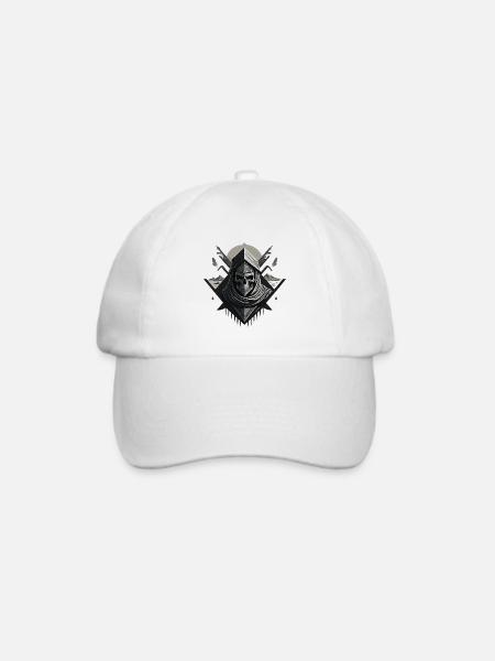 Wüstenverschleiertes Skelett - Baseballkappe - Weiß/Weiß