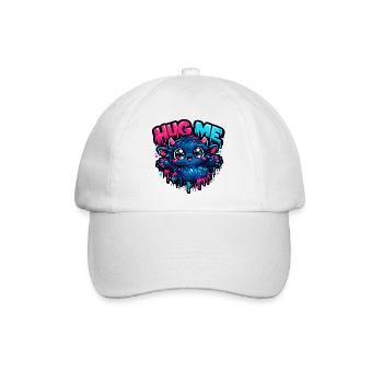 Hug Me Neon Monster Kuschelfreund - Baseballkappe - Weiß/Weiß - Vorne