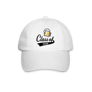 Class Of 2026 (Abschlussklasse / Bier / 2C POS) - Baseballkappe - Weiß/Weiß - Vorne