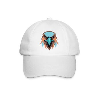 Adlerkopf Turquoise Braun - Baseballkappe - Weiß/Weiß - Vorne