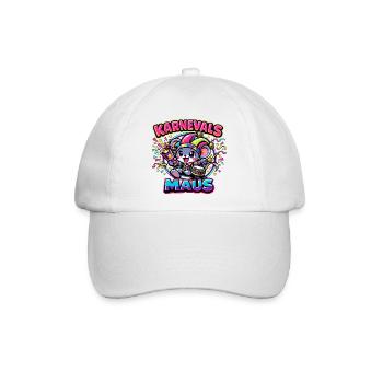 Karnevalsmaus Karneval Kostüm - Baseballkappe - Weiß/Weiß - Vorne