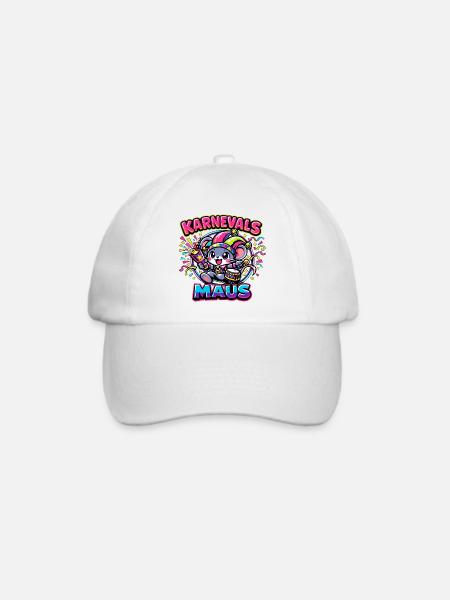 Karnevalsmaus Karneval Kostüm - Baseballkappe - Weiß/Weiß