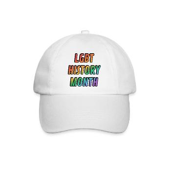 LGBT-Geschichtsmonat - Baseballkappe - Weiß/Weiß - Vorne