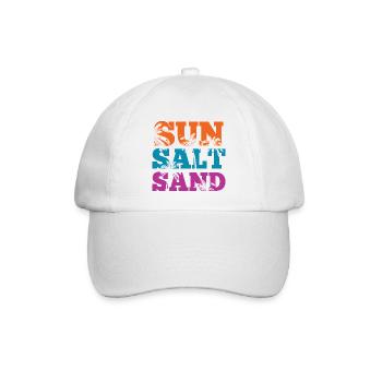 Sommerzeit - Sonne, Salz und Sand - Baseballkappe - Weiß/Weiß - Vorne