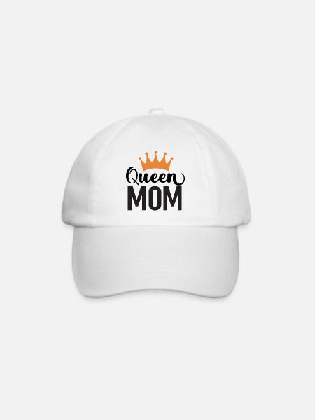 Queen Mom - Baseballkappe - Weiß/Weiß