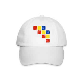 Farben Ornament Muster - Grundfarben - Baseballkappe - Weiß/Weiß - Vorne